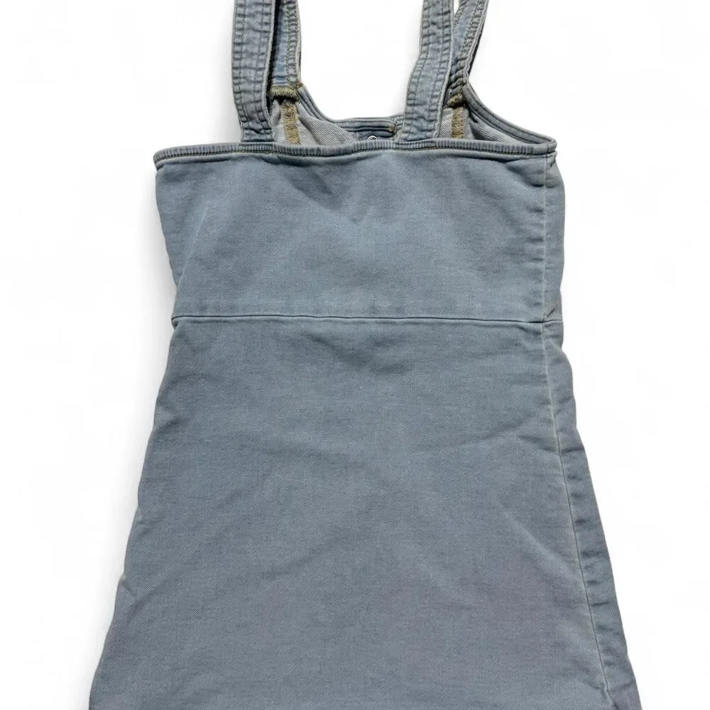 OshKosh B'gosh Girls Light Wash Denim‎ Pinafore Jumper Dress Size 8